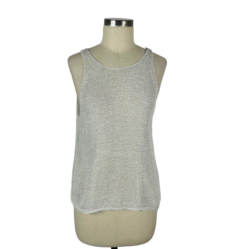 THE GROUP BABATON Eugenie Knit Tank Top Relaxed Womens Small Bone‎ Flowy Summer
